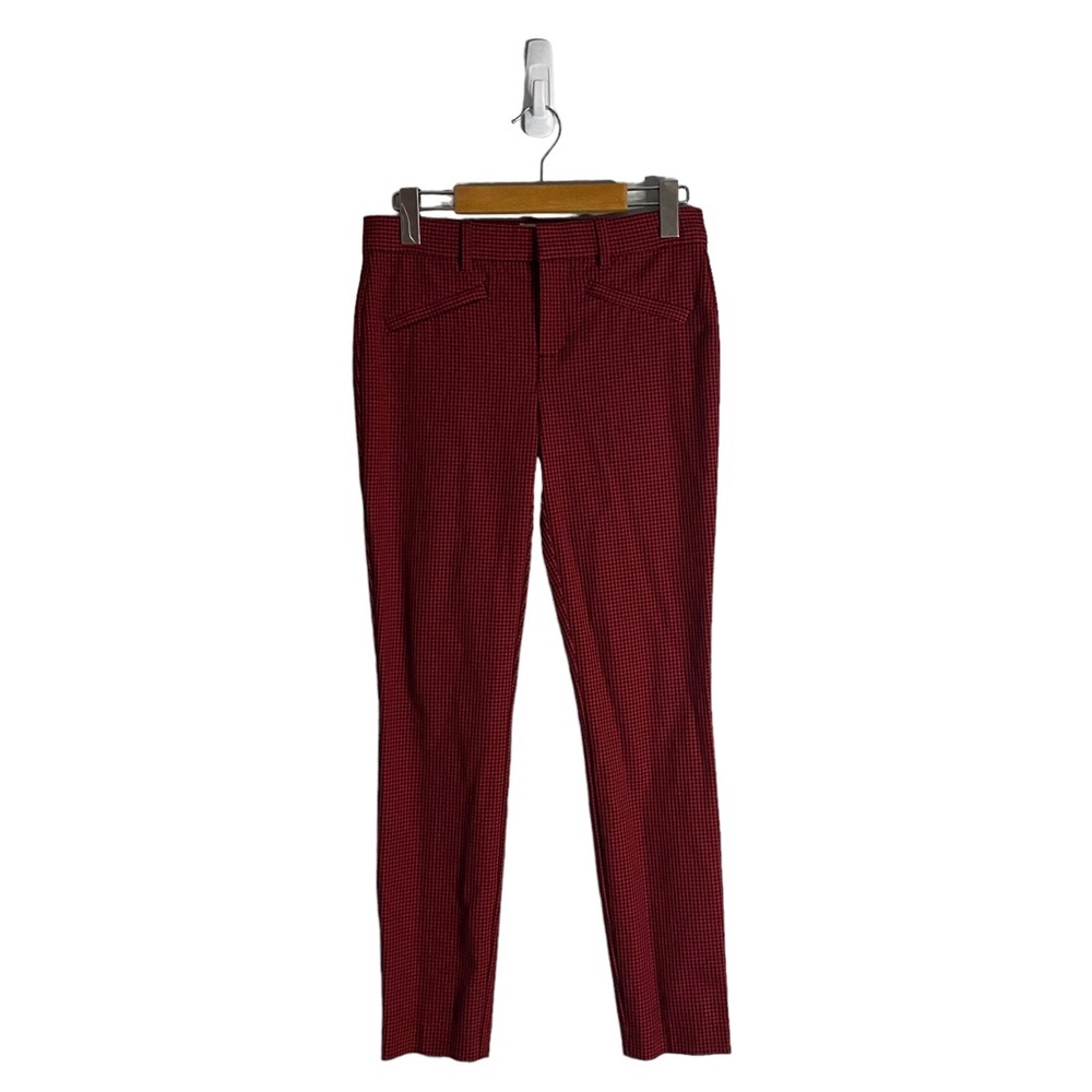 Gap Women's Red Signature Skinny Ankle Patterned Pants